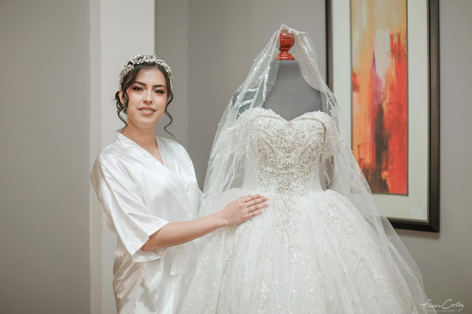 Leonie - Glitzer-Prinzessinnenkleid mit Off Shoulder Ärmeln